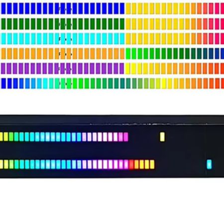 Audio Music Visualizer Free - LED-Musikpegelanzeige mit 19 Farben für Spektrumanzeige,