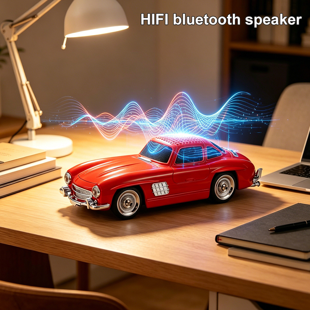 Apple Music Audio Quality - WS300SL Retro Kabelloser Bluetooth-Lautsprecher, wiederaufladbar, HIFI,
