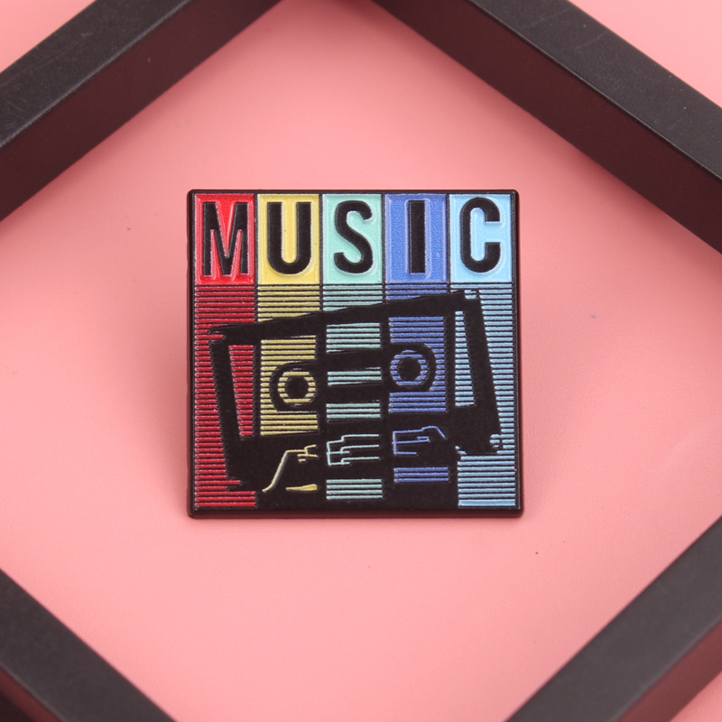 Audio Music Remix - Retro Remix Music Pin – Bold