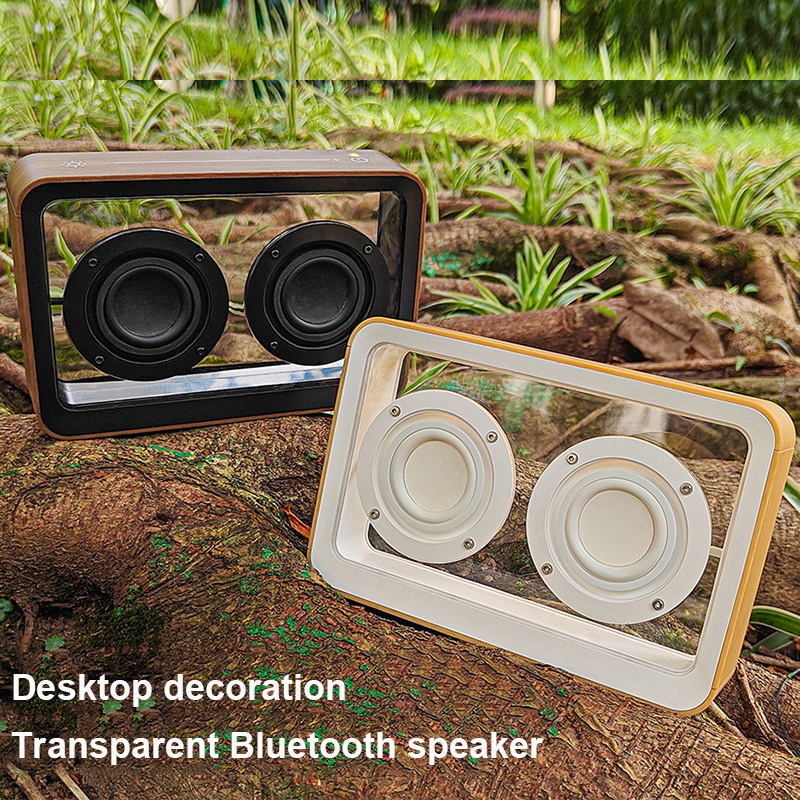 Apple Music Audio Quality - Kreativer transparenter Bluetooth-Lautsprecher mit zwei Hupen,