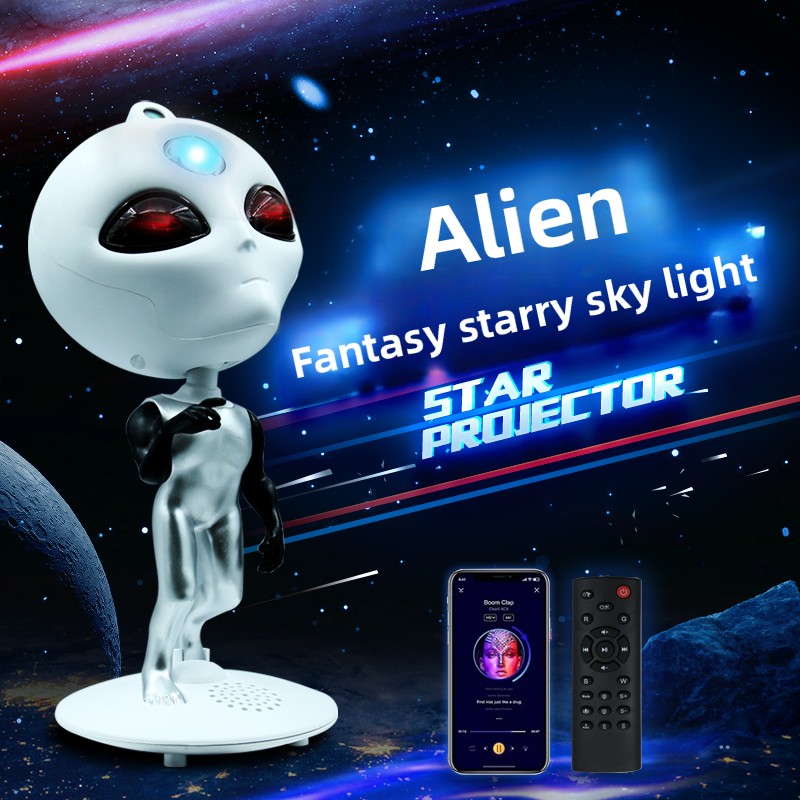Audio Music Spotify - Alien Galaxy Star Projektor mit Bluetooth-Lautsprecher,