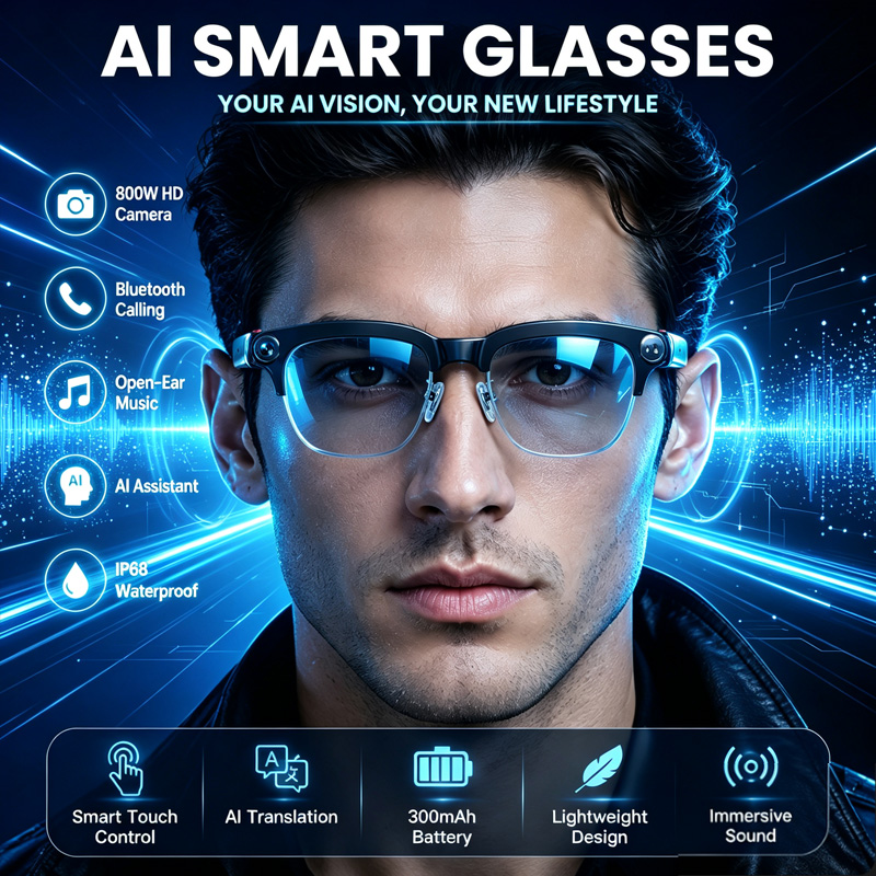 W630 Smart-Brille mit 800W HD- – Audio Hd Music Bewertung und Preis