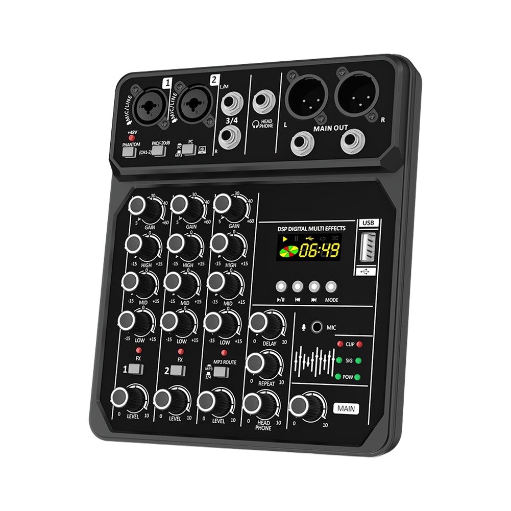 Tragbarer 4-Kanal-Audiomixer m – Audio Music Mixer Bewertung und Preis