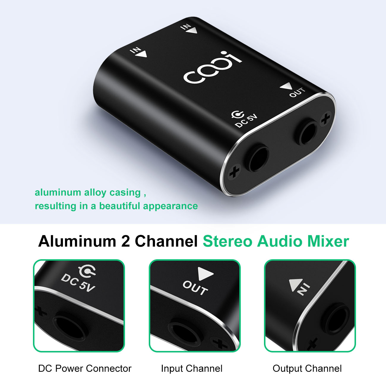 Cooidea 2-Kanal-Mini-Stereo-Au – Audio Music Mixer Bewertung und Preis