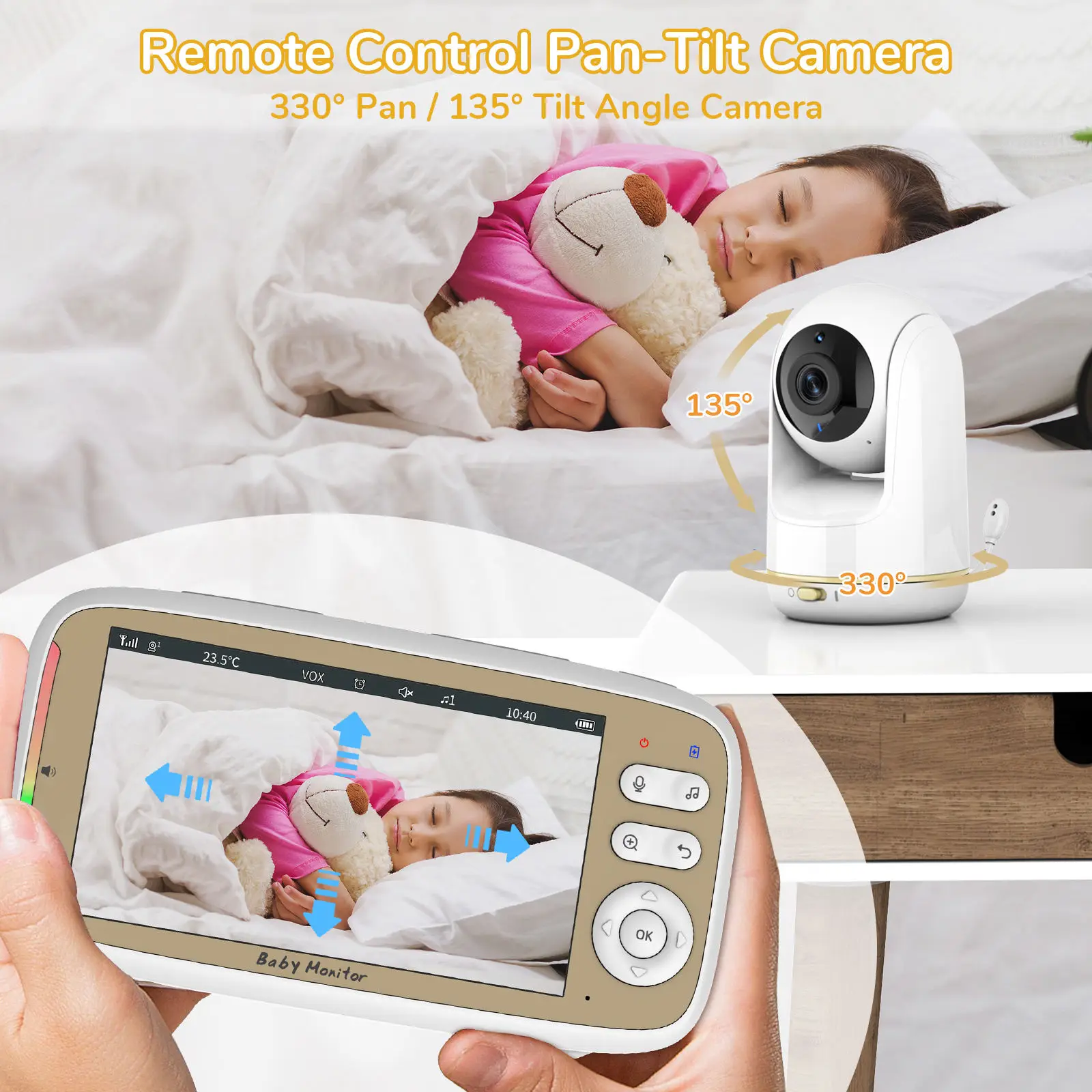 5-Zoll-Babyphone mit 3-fach Zo – Audio Hd Music Bewertung und Preis